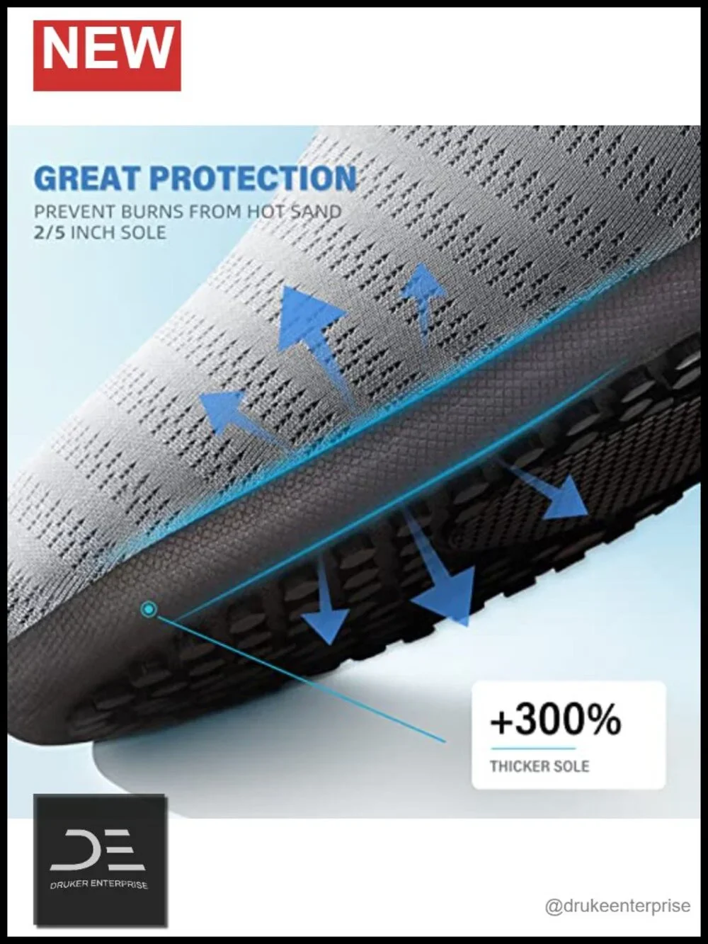 Water Shoes Barefoot Quick-Dry Aqua Socks for Beach Swim Pool